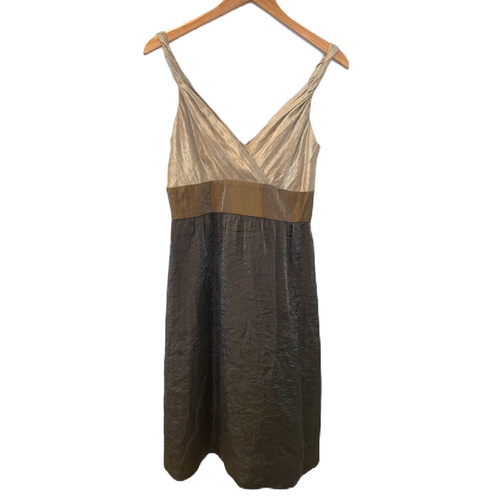 Adrianna Papell Metallic Cocktail Dress Size 10